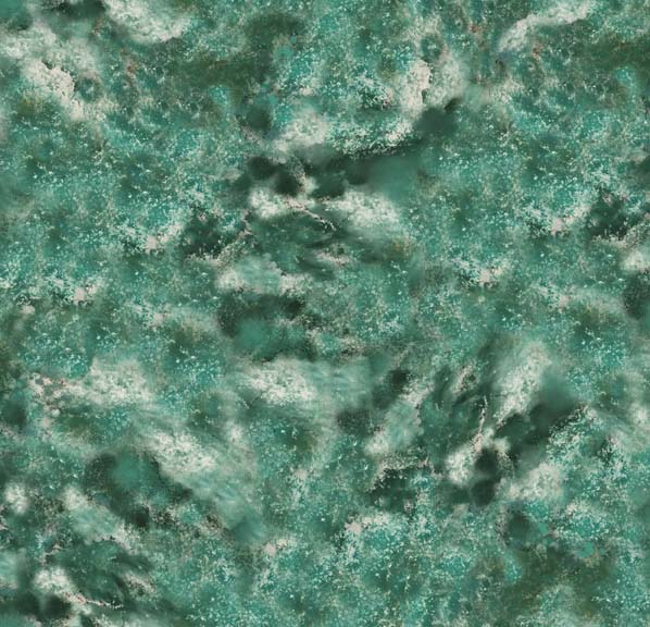 Wild Horses Water / Green/Teal Cotton Fabric *
