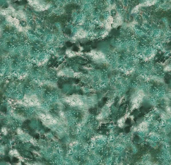 Wild Horses Water / Green/Teal Cotton Fabric