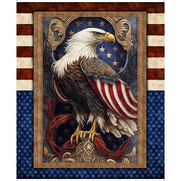 American Spirit Eagle Fabric Panel by QT Fabrics