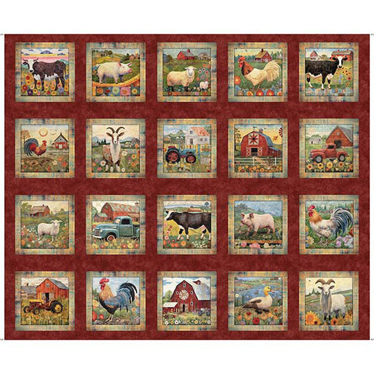 Heartland Farm Picture Patch Panel by Quilting Treasures