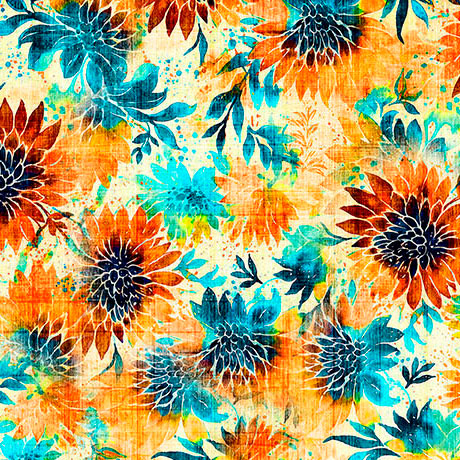 Oasis Bright Floral cotton fabric