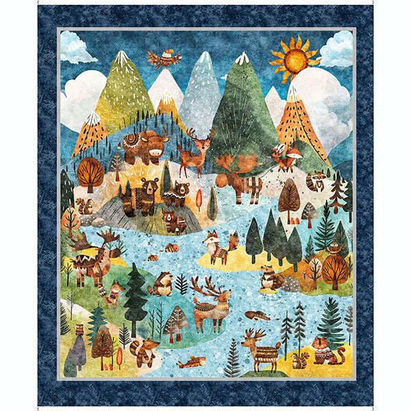 Bearsville Forest Fabric Panel