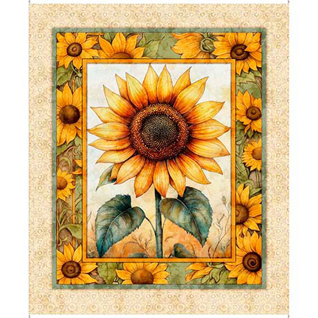 Sunflower Serenade Fabric Panel by QT Fabrics