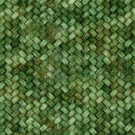 Lil Farmers Basket Weave, Dark Green Cotton Fabric