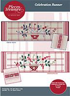 Celebration Table Runner and Napkins made with toweling Table Runner Pattern, by Jenelle Kent for Moda