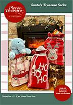 Santa's Treasure Sacks made with toweling Pattern, by Jenelle Kent for Moda