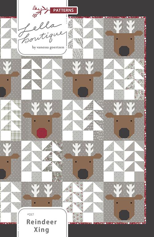 Reindeer Xing Paper Quilt Pattern, by Lella Boutique
