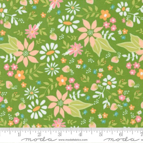 Strawberry Lemonade Fresh Grass 37670 20 Cotton Fabric by Moda