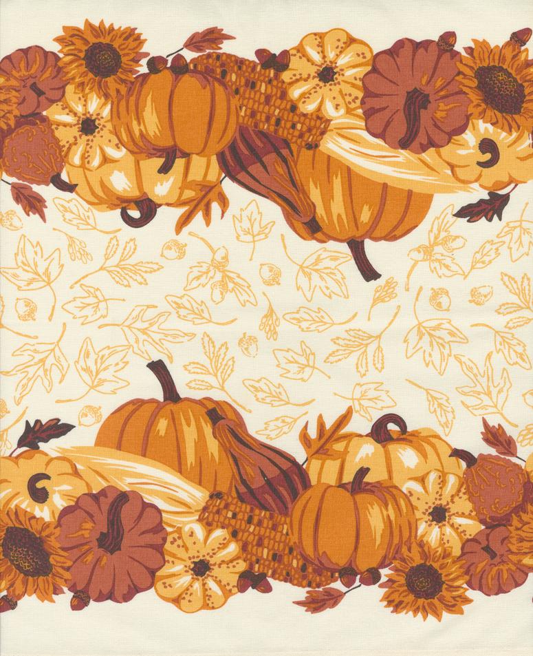 16" Classic Retro Holiday Harvest Pumpkin 920 314 Moda Toweling