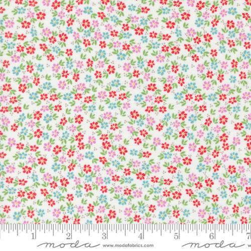 Laguna Sunrise Off White Small Floral 37685 11 Cotton Fabric by Sherri & Chelsi for Moda *