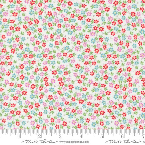 Laguna Sunrise Off White Small Floral 37685 11 Cotton Fabric by Sherri & Chelsi for Moda