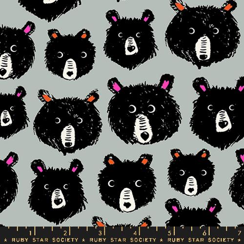 Teddy and the Bears Oyster RS2102 Cotton Fabric by Ruby Star for Moda *