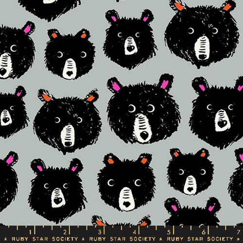 Teddy and the Bears Oyster RS2102 Cotton Fabric by Ruby Star for Moda