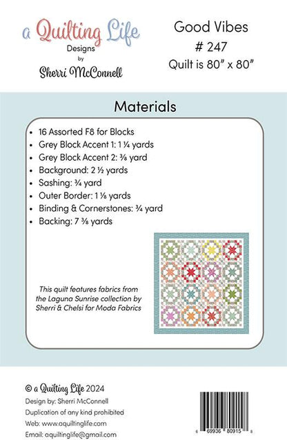 Good Vives A Quilting Life Paper Quilt Pattern, by Sherri McConnell, Design #1