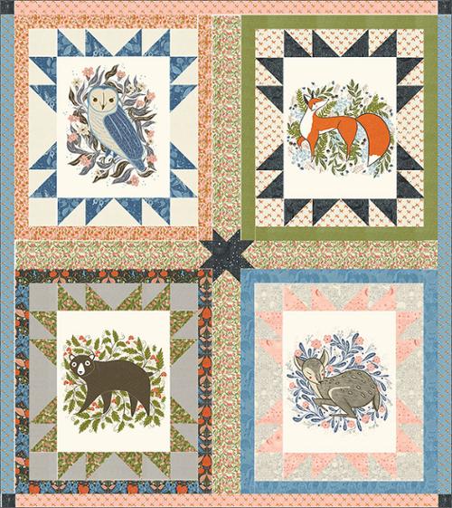 Frolic in Florals Quilt Pattern Gingiber#1 Woodland Wonder