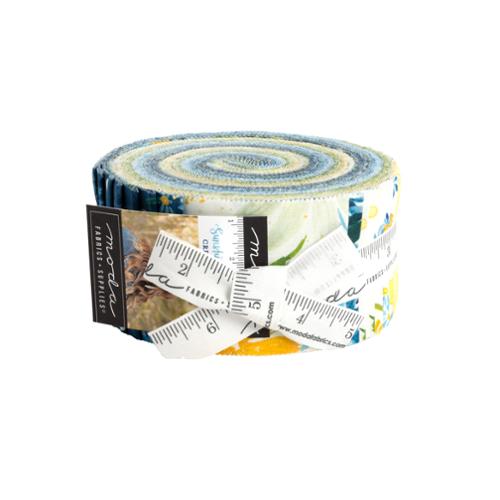 Sunshine & Blues Jelly Roll 2 1/2" strips by Moda