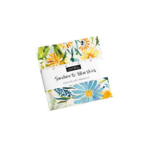 Sunshine Blue Skies Charm Pack, 5" Squares by Moda