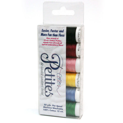 12 Wt. Cotton Petites Sulky Thread Sets - 6 pack 50 yd. Spools