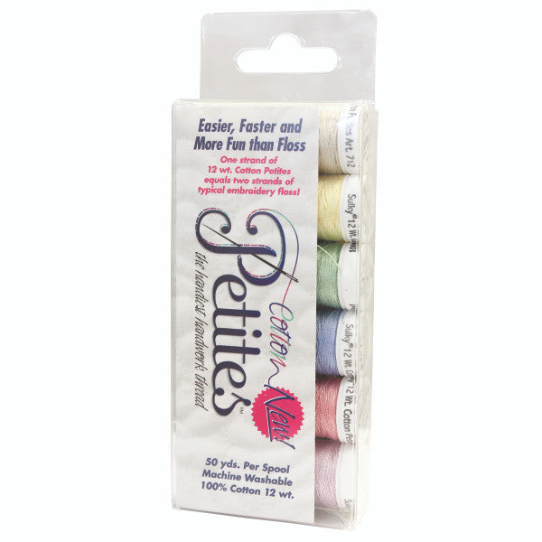 12 Wt. Cotton Petites Sulky Thread Sets - 6 pack 50 yd. Spools
