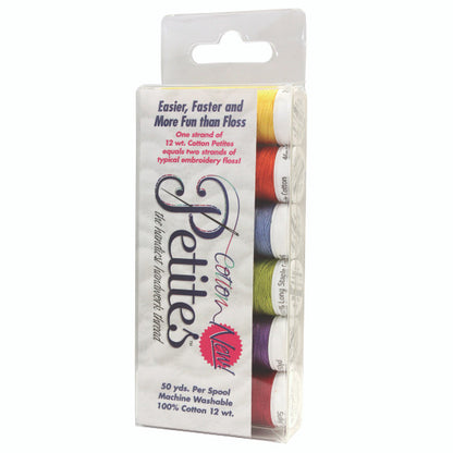 12 Wt. Cotton Petites Sulky Thread Sets - 6 pack 50 yd. Spools