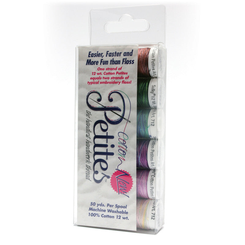 12 Wt. Cotton Petites Sulky Thread Sets - 6 pack 50 yd. Spools