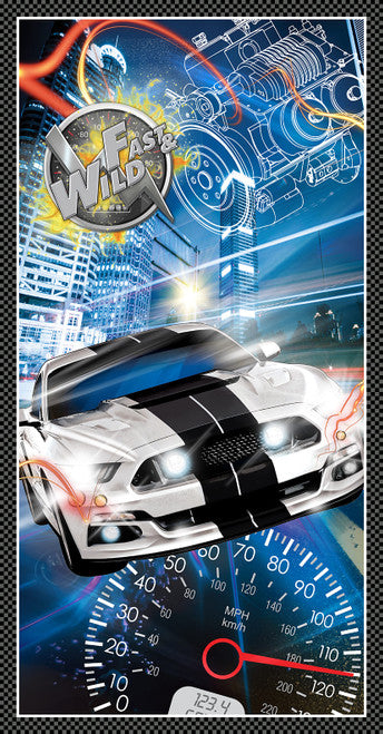 Fast and Wild Race Car Fabric Panel #36**