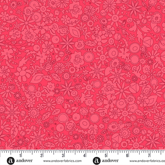 2024 Sun Print Strawberry Woodland Cotton Fabric by Allison Glass for Andover Fabrics
