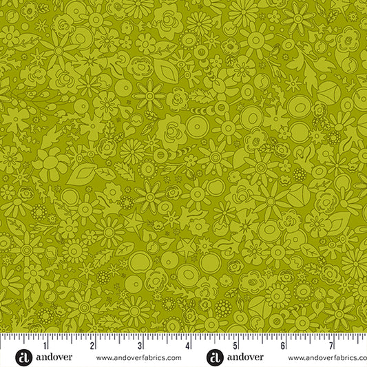 2024 Sun Print Leaf Woodland Cotton Fabric by Allison Glass for Andover Fabrics