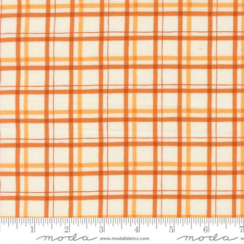 I love fall most of all Orange Plaid Cotton Fabric