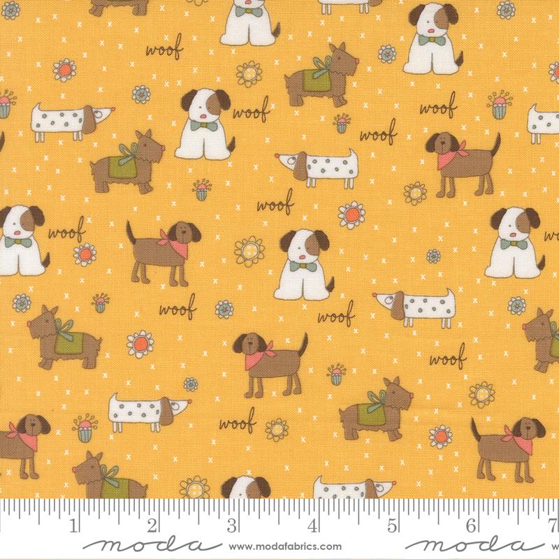 Lucky Puppy Parade Sun 55700 14 Cotton Fabric