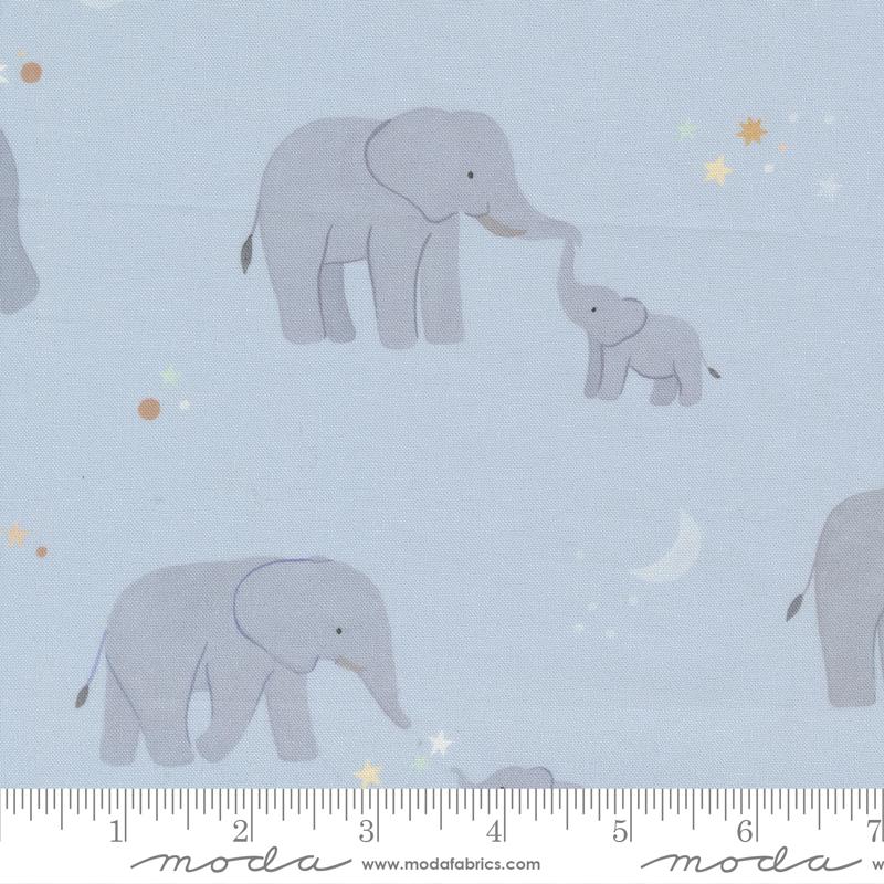 To The Moon And Back Sky Blue 25900 14 Cotton Fabric