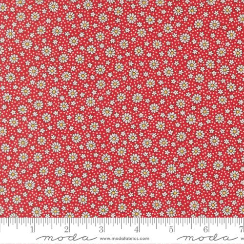 30s Playtime 2025 Scarlet Red Floral 23379 14 Cotton Fabric
