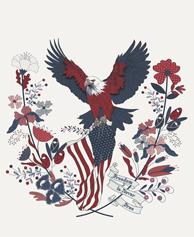 Americana Panel 36" x 44" Panels Eagle Americana Flag Applique