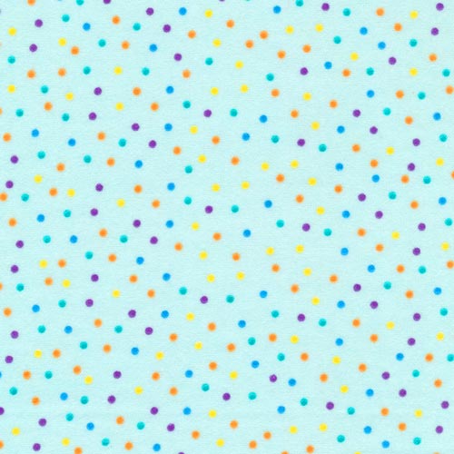 Multi colored dots flannel Fabric *