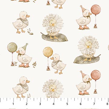 Ducks from the Tiny Waddles Collection cotton fabric