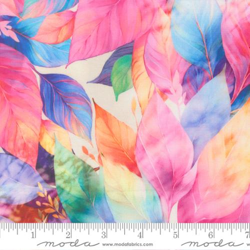 Leaving Color Florals Watercolor from the Gradients Gallery Rainbow Cotton Fabric