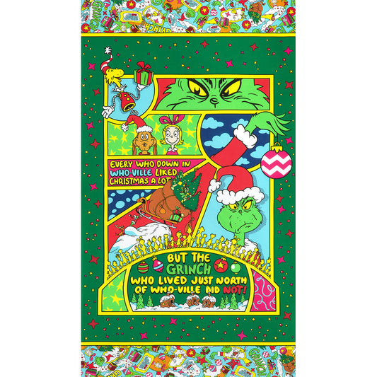 How the Grinch Stole Christmas Fabric Panel