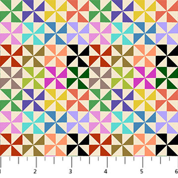 Peacework  Classic Pinwheel Quilt Design Cotton Fabric by Northcott
