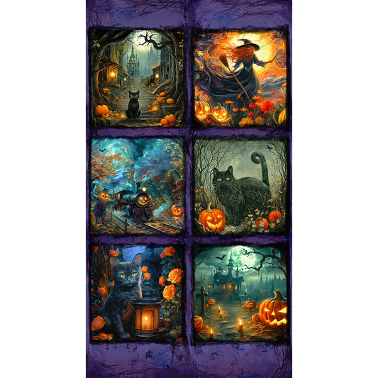 Night Halloween Fabric Block Panel