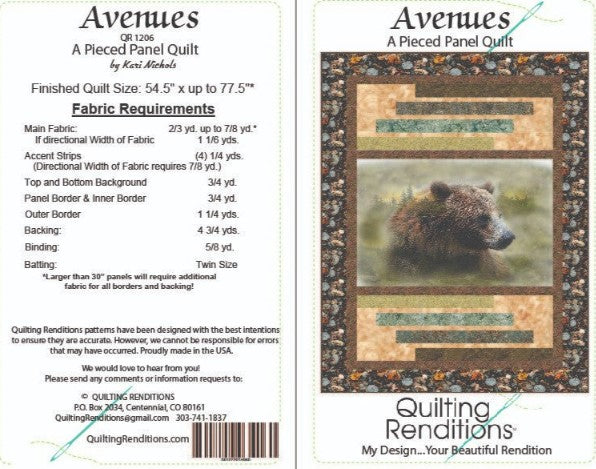 Avenues PDF Quilt Pattern by Quilting Renditions