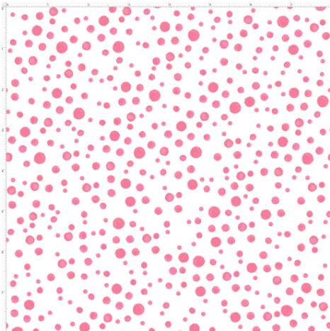 Pink and White Dots Balloon Fabric