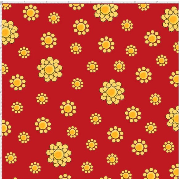 Red Bandana Dots Cotton Quilting Fabric
