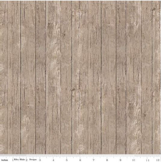 Covered Bridges Ash Barnwood Woodgrain Cotton Fabric for Riley  *