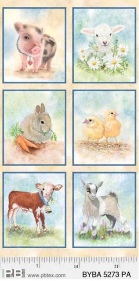 Barnyard Babes Fabric Panel from P & B Textiles