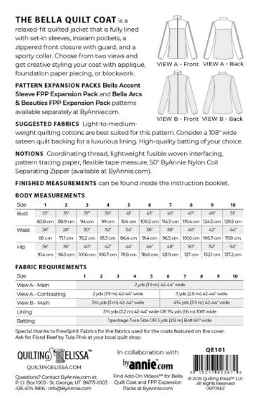 Bella Quilt Coat / Jacket Pattern