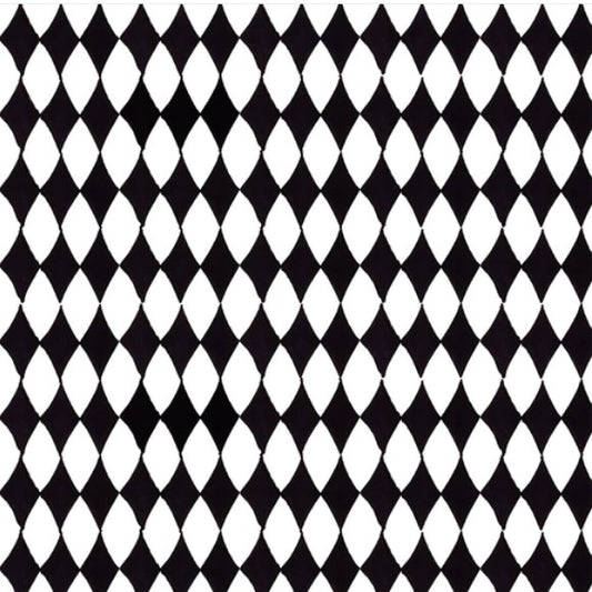 Black and White Diamond Cotton Quilting Fabric *
