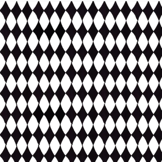 Black and White Diamond Cotton Quilting Fabric