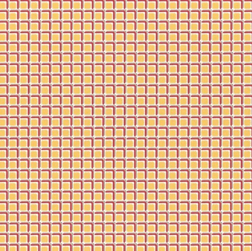 Orange and Red Boxes Cotton Fabric, by Paint Brush Studios