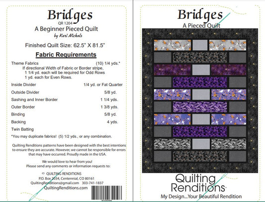 Bridges PDF Quilt Pattern by Quilting Renditions