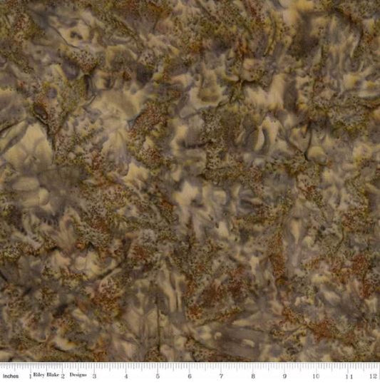 Expressions Multicolor brown Batik Fabric by Riley Blake *